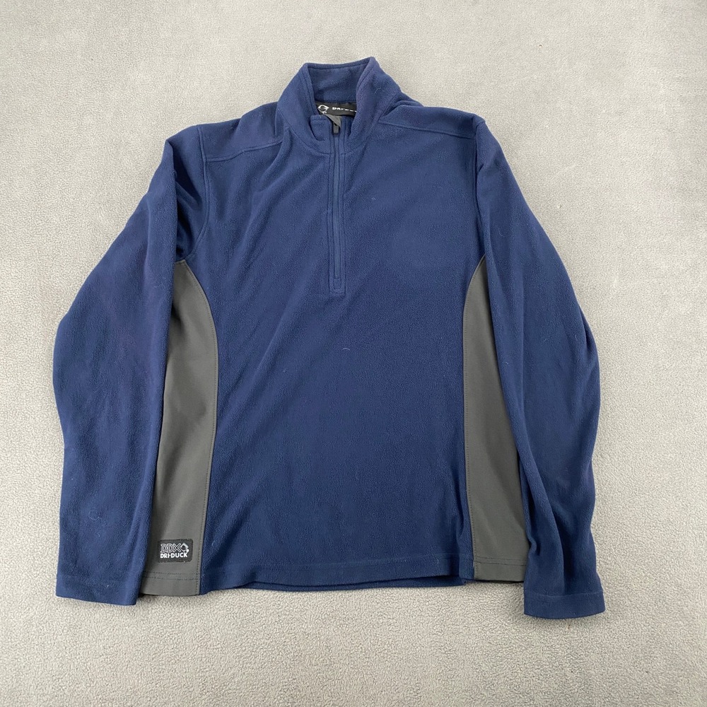 Dri Duck Ladies Navy Blue 1/4 Zip Fleece Pullover Sweater Small 7529